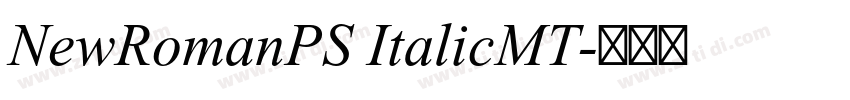 NewRomanPS ItalicMT字体转换